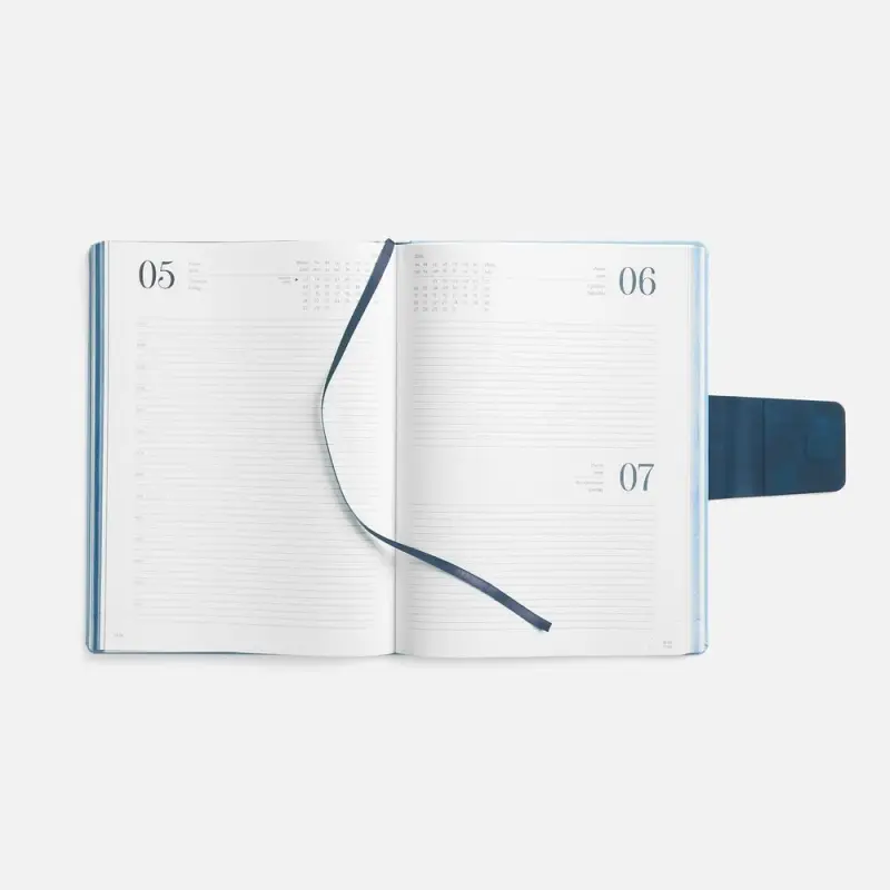 Ежедневник Grande Strap на заказ, датированный, голубой