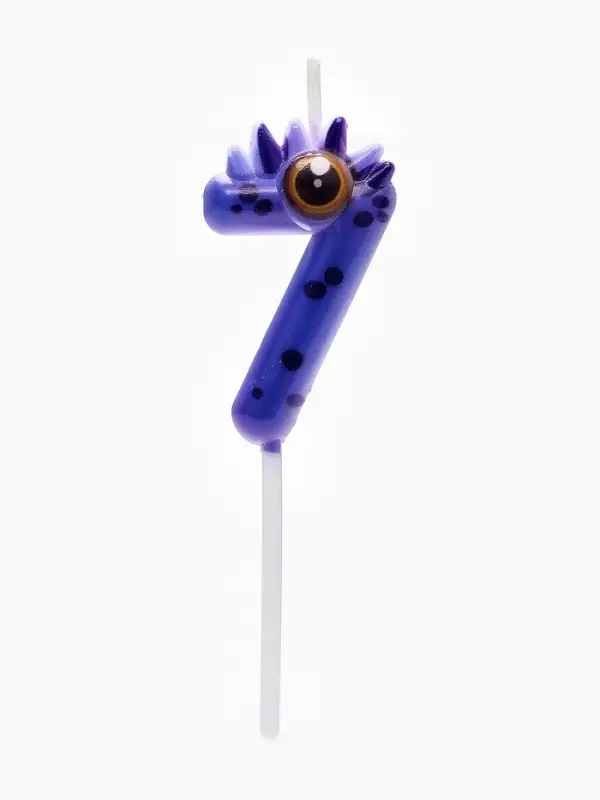 Свеча для торта цифра 7 «Зверюшки», 5 см Свеча для торта цифра 7 «Зверюшки», 5 см