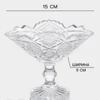 Набор ёмкостей для сервировки &laquo;Акапелла&raquo;, 150 мл, 9&times;15&times;12 см, 2 шт., стекло, прозрачный