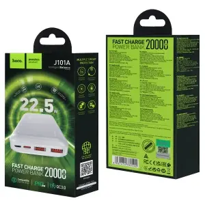 Портативный аккумулятор 20000 mAh 22.5W J101A HOCO белый