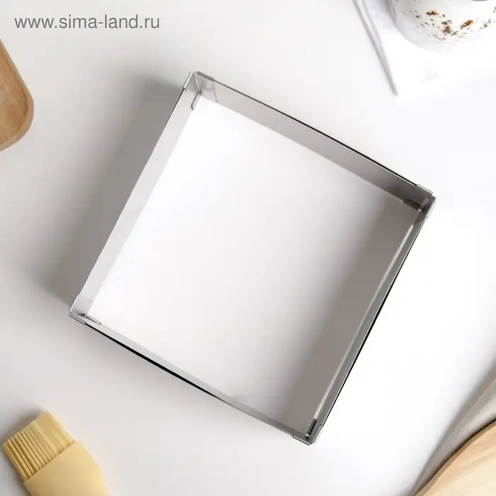 Форма для выкладки и выпечки с регулировкой размера, 15.5&times;28 см, h=5 см, серебристая