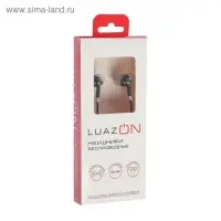 Наушники LuazON VBT 1.4, беспроводные, вакуумные, магнитные, Bluetooth 4.2, 90 мАч, серые