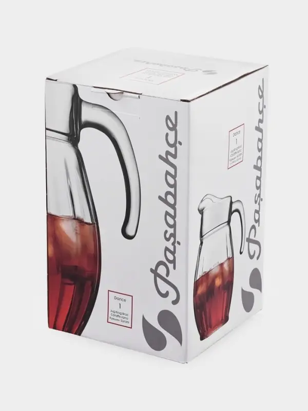 Кувшин Paşabah&ccedil;e Aquatic, 1650 мл, акриловая крышка, стекло, прозрачный