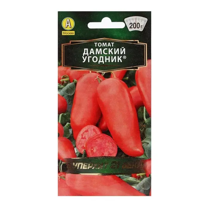 Семена Томат "Дамский угодник", раннеспелый,индетерминантный,высокорослый, 20 шт
