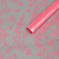 Пленка для цветов "Ласточки", розовый туманный, 0,6 х 9.3&plusmn;5% м, 40 мкм, 200 гр