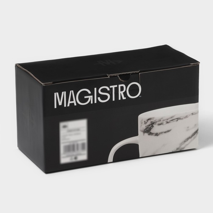 Набор кружек фарфоровых Magistro Real Marble, 400 мл, 2 шт Набор кружек фарфоровых Magistro Real Marble, 400 мл, 2 шт