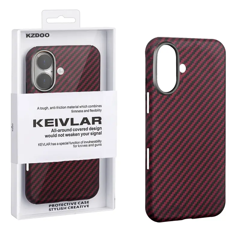 Чехол iPh 16 Kevlar Red K-DOO Чехол iPh 16 Kevlar Red K-DOO