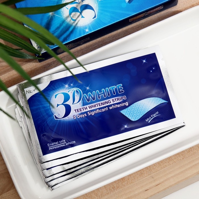 Отбеливающие полоски для зубов 3D, 14 саше, 7 пар Отбеливающие полоски для зубов 3D, 14 саше, 7 пар