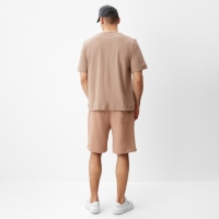 Футболка мужская из органического хлопка MINAKU REGULAR FIT: цвет бежевый, р-р 48