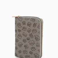 Кошелёк на молнии, 13&times;2&times;9 см, с принтом, серый