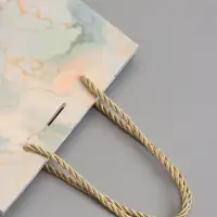 Пакет подарочный "Мрамор" , голубой , с бантиком , 19 х 15 х 7 см