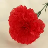 Цветы искусственные «Гвоздика красная», h=46 см, d=8 см