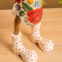 Сувенир «Утка в цветах», 13×9×24 см, дерево