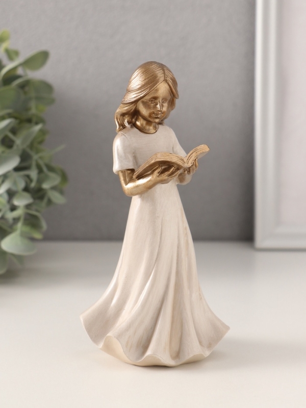 Сувенир полистоун  Сувенир полистоун "Девочка с книгой" 7,5х6,5х15 см