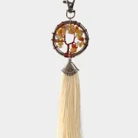 Брелок ловец снов "Великое древо" 19 см, цв. бежевый Брелок ловец снов "Великое древо" 19 см, цв. бежевый