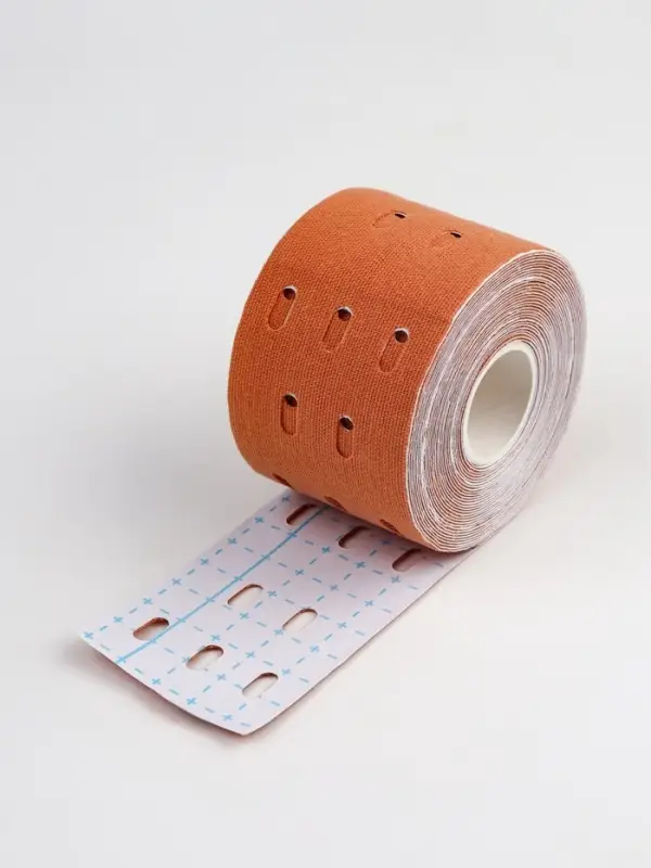 Кинезио - тейп, с перфорацией, 5 см &times; 5 м, бежевый