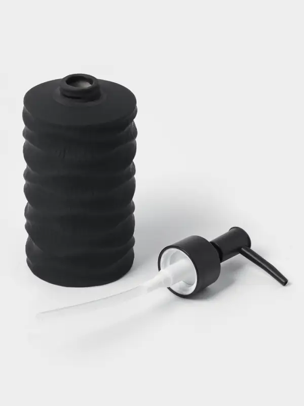 Дозатор для жидкого мыла Дозатор для жидкого мыла "Волны", цвет черный