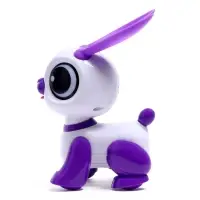 Робот кролик &laquo;Питомец&raquo; IQ BOT, интерактивный: с записью звуков, реагирует на хлопки, звук, свет, на батарейках, розовый