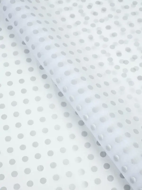 Бумага упаковочная тишью &laquo;Горох, серебро&raquo;, 50&times;70 см