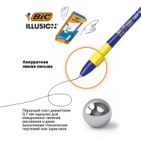 Ручка гелевая стираемая BIC Gelocity Illusion, узел 0.7 мм, чернила синие, цена за 1 шт