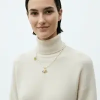 Колье на жемчужной дорожке &laquo;Пчёлка&raquo;, цветная в золоте, 40 см