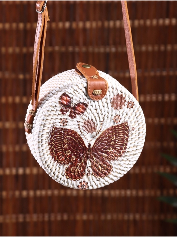 Сумка плетеная ротанг "Бабочка", 15х6х60 см
