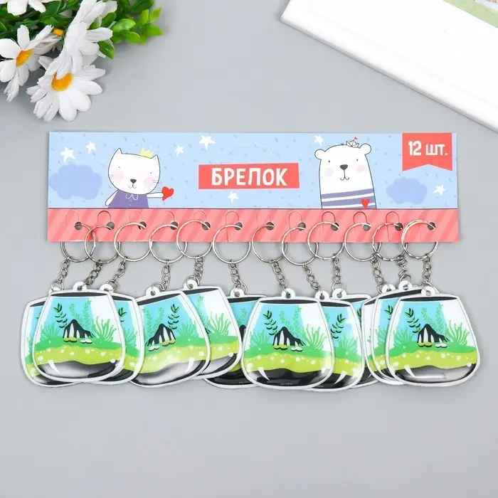 Брелок PVC Брелок PVC "Флорариум" 6,2х5,8 см