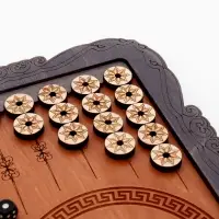 Нарды деревянные резные &laquo;Узор&raquo;, настольная игра, 45&times;45 см