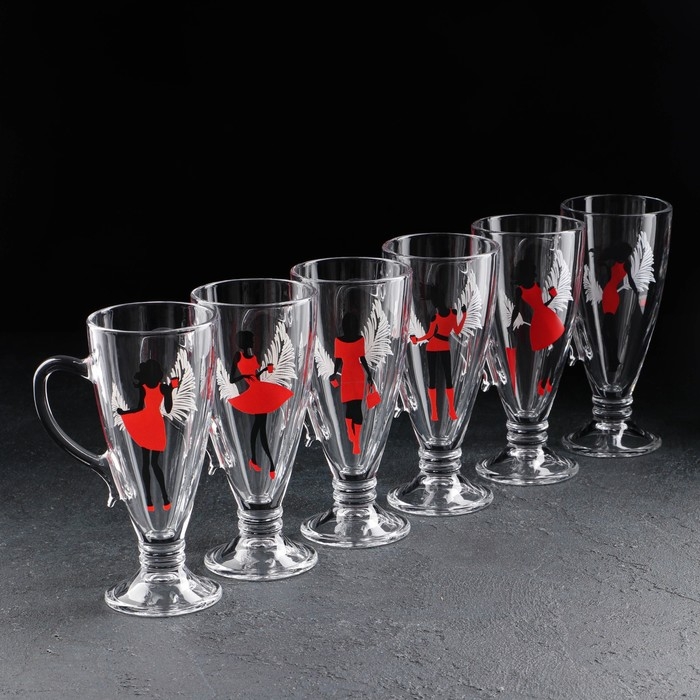 Кружка стеклянная «Мисс», для чая/кофе, 250 мл, МИКС Кружка стеклянная «Мисс», для чая/кофе, 250 мл, МИКС