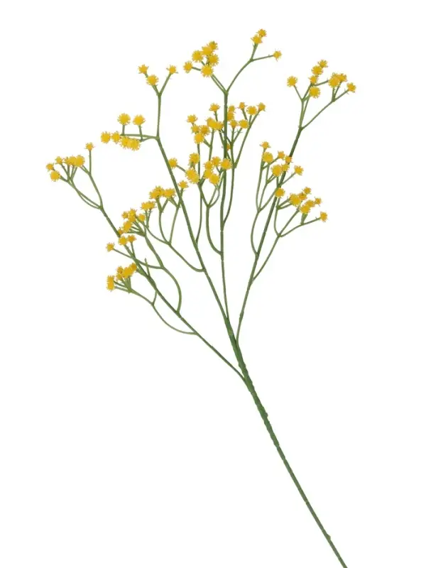 Цветы искусственные &laquo;Ветка гипсофилы&raquo;, 1&times;53 см, жёлтые