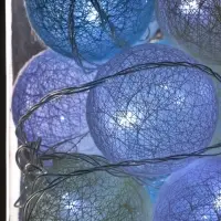 Гирлянда &laquo;Нить&raquo; 5 м с насадками &laquo;Клубки пастельные&raquo;, IP20, прозрачная нить, 20 LED, свечение белое, 220 В