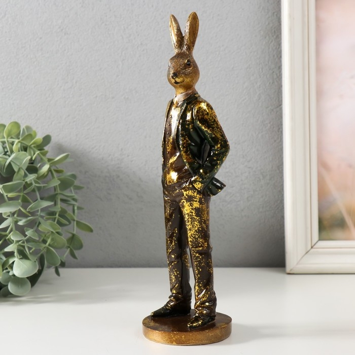 Сувенир полистоун Сувенир полистоун "Заяц в костюме" 8х7,5х26 см