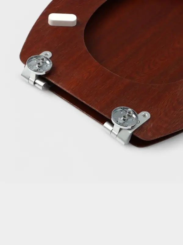 Сиденье для унитаза с крышкой &laquo;Натуральное дерево&raquo;, 45&times;35 см, цвет орех