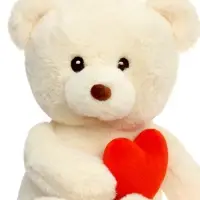 Мягкая игрушка "Медведь Люк", цвет молочный, с сердцем, 35см МЛюк/25/53