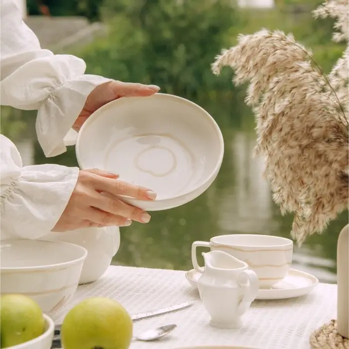 Тарелки глубокие SL Home &laquo;Гато&raquo;, 750 мл, d=18.5 см, набор 2 шт., фарфор, белые