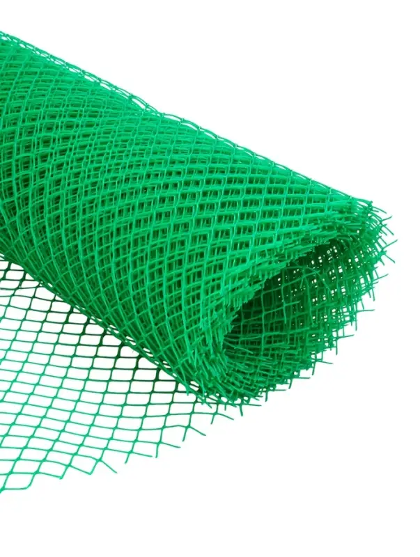 Сетка садовая, 1&times;10 м, ячейка ромб 15&times;15 мм, пластиковая, зелёная, Greengo, в рулоне