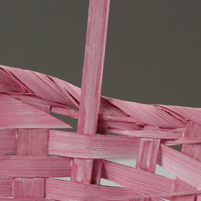 Набор корзин, 19х7,5х9,5/31 см, 22х9х11/34 см, 24х9х11,5/35 см, 3 шт, розовые, бамбук Набор корзин, 19х7,5х9,5/31 см, 22х9х11/34 см, 24х9х11,5/35 см, 3 шт, розовые, бамбук