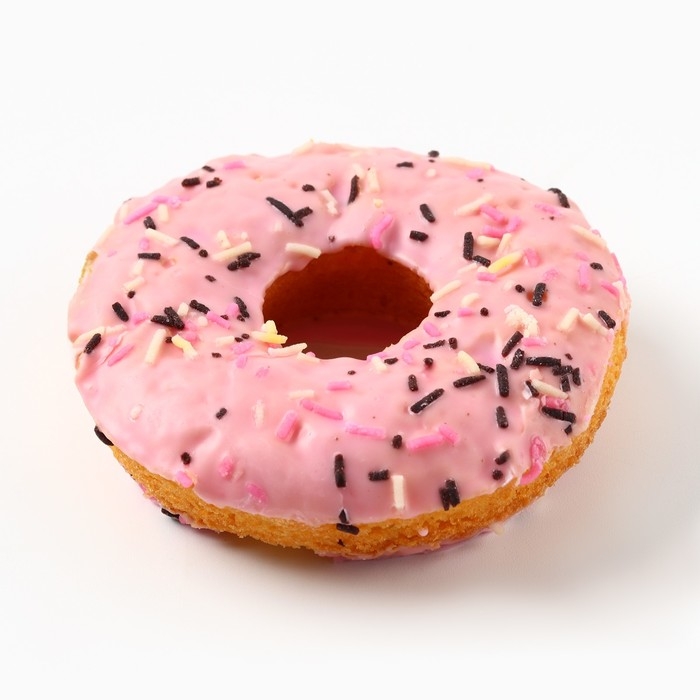 Печенье пончик &laquo;Клубничный взрыв&raquo; с клубникой, 40 г.