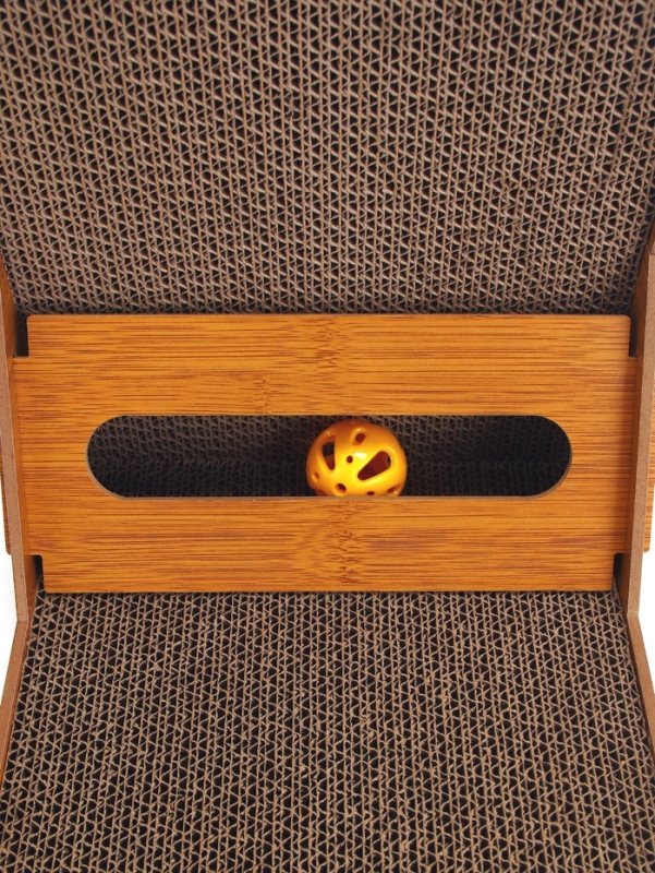 Когтеточка-лежанка "Пижон" из гофрокартона с кошачьей мятой "Хочу-Точу", 60 х 40 х 25 см