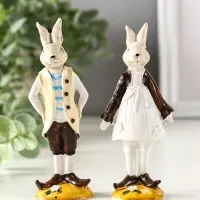 Сувенир полистоун "Нарядный Зайчик/Зайка" МИКС 4,5х3.2х11.5 см Сувенир полистоун "Нарядный Зайчик/Зайка" МИКС 4,5х3.2х11.5 см