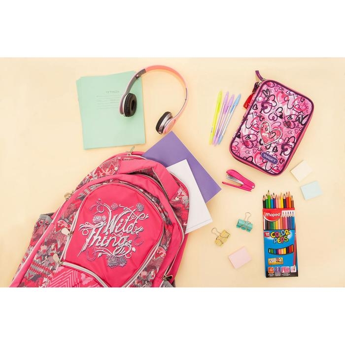 Карандаши трёхгранные 12 цветов, Maped Color Peps, европодвес Карандаши трёхгранные 12 цветов, Maped Color Peps, европодвес