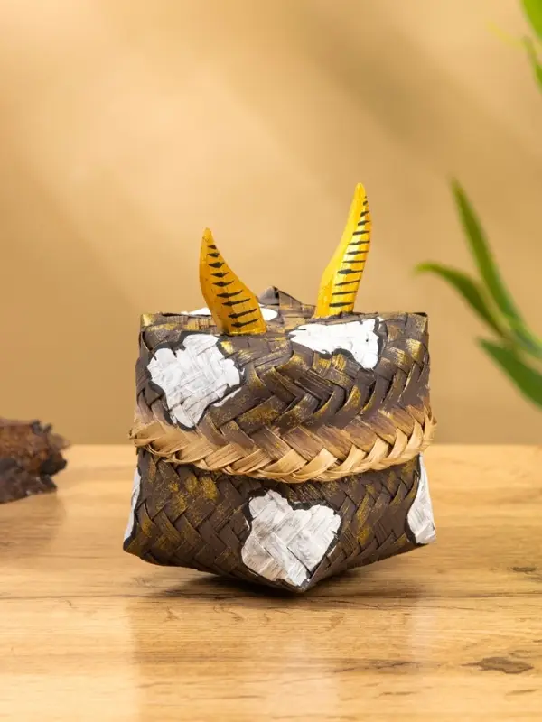 Корзинка &laquo;Бычок&raquo;, 10&times;10&times;13 см, бамбук