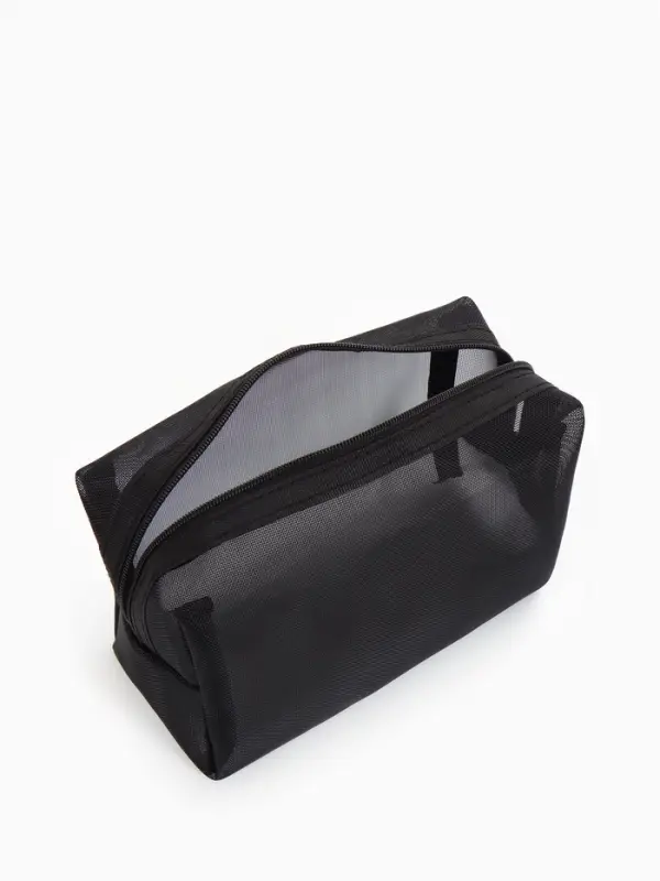 Косметичка дор Сетка 18*7,5*10, отд на молнии, черный Косметичка дор Сетка 18*7,5*10, отд на молнии, черный
