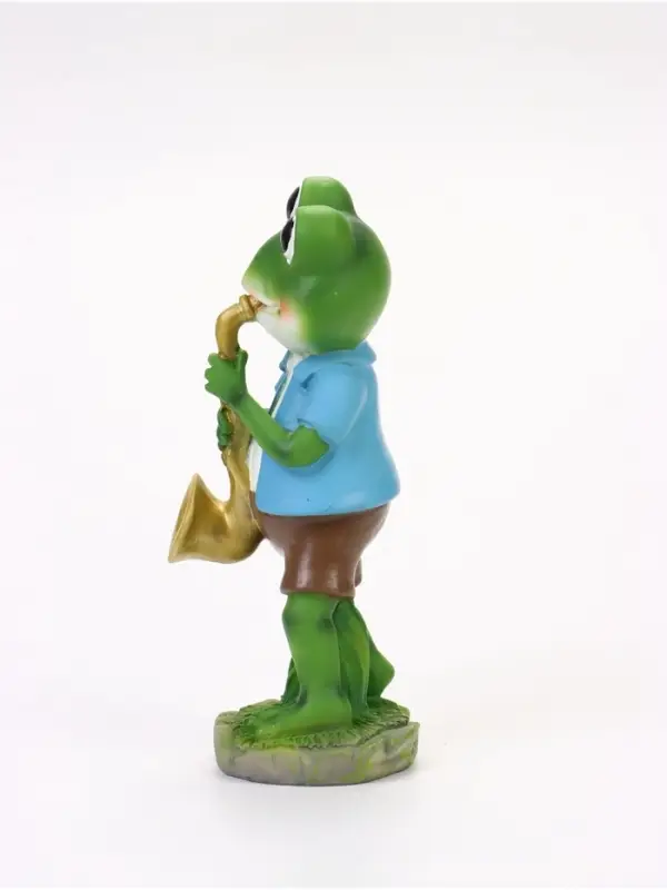 Садовая фигура из полистоуна &laquo;Лягушонок с саксофоном&raquo;, 8.5&times;11&times;25 см, Greengo