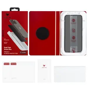 Защитное стекло для iPhone 16 Plus RUBYTAK Privacy с аппликатором