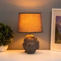 Лампа настольная RISALUX &laquo;Афродита&raquo;, 40 Вт, Е14, серая, 19&times;19&times;28.5 см