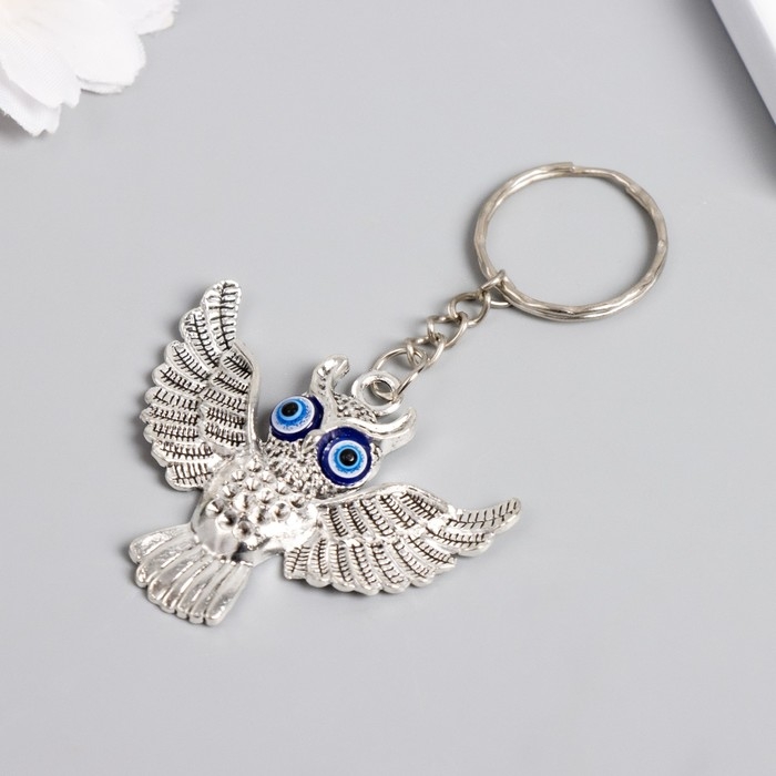 Брелок металл Брелок металл "Сова в полёте" 4,3х5 см, МИКС