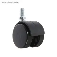 Колесо мебельное, d=40 мм, штырь, черный