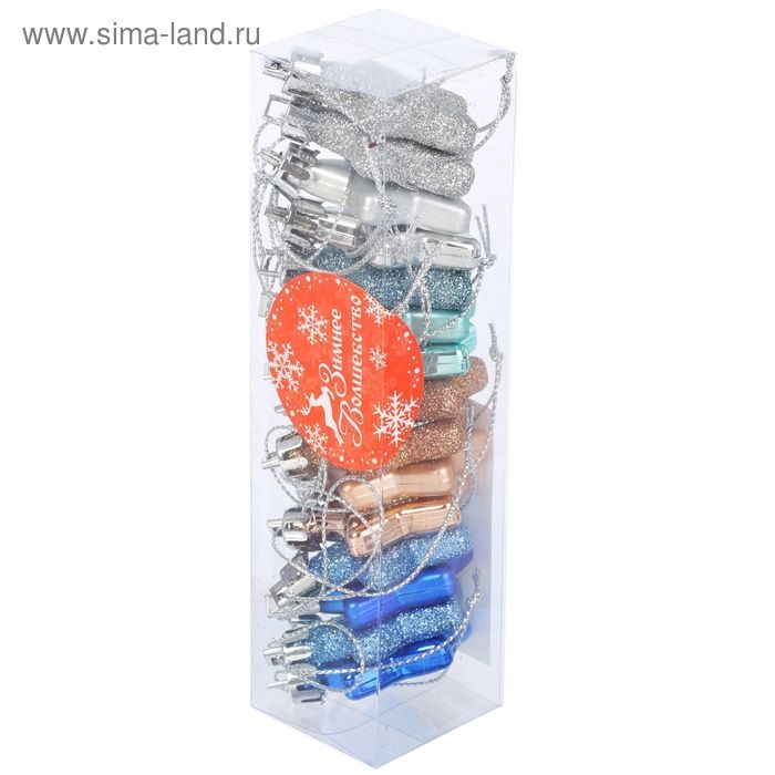 Набор ёлочных игрушек 15 шт. «Зимнее волшебство. Звёздочки ассорти» пластик, 3,5 см Набор ёлочных игрушек 15 шт. «Зимнее волшебство. Звёздочки ассорти» пластик, 3,5 см