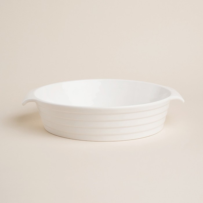 Форма для выпечки из жаропрочной керамики SL Home «Санторини», 2,2 л, 28,8×25,6×6 см, цвет белый Форма для выпечки из жаропрочной керамики SL Home «Санторини», 2,2 л, 28,8×25,6×6 см, цвет белый